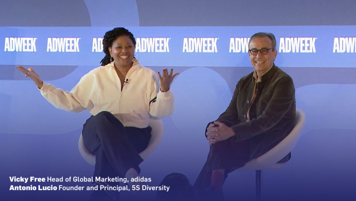 ADWEEK (@adweek) on Twitter photo In this fireside chat, <a href="/VickyLFree/">Vicky L. Free</a> and <a href="/ajlucio5/">Antonio J Lucio</a> delve into <a href="/adidas/">adidas</a>’ focus on building a purpose-driven brand that matches storytelling with story doing. #SMWEurope adweek.it/SMWEuro22 In this fireside chat, <a href="/VickyLFree/">Vicky L. Free</a> and <a href="/ajlucio5/">Antonio J Lucio</a> delve into <a href="/adidas/">adidas</a>’ focus on building a purpose-driven brand that matches storytelling with story doing. #SMWEurope adweek.it/SMWEuro22
