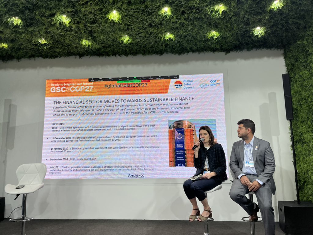 SolarPower Europe (@solarpowereu) on Twitter photo âWe are positioning ourselves as a pioneer, combining solar infrastructure & nature-based solutions.
âDo not harmâ is not enough, we must âcreate positive impact.ââ
- <a href="/VandestEva/">Eva Vandest</a> from <a href="/AmarencoGroup/">Amarenco Group</a>, speaking at our joint event with <a href="/GSolarCouncil/">Global Solar Council (GSC)</a> at #COP27 #SPEatCOP27 âWe are positioning ourselves as a pioneer, combining solar infrastructure & nature-based solutions.
âDo not harmâ is not enough, we must âcreate positive impact.ââ
- <a href="/VandestEva/">Eva Vandest</a> from <a href="/AmarencoGroup/">Amarenco Group</a>, speaking at our joint event with <a href="/GSolarCouncil/">Global Solar Council (GSC)</a> at #COP27 #SPEatCOP27