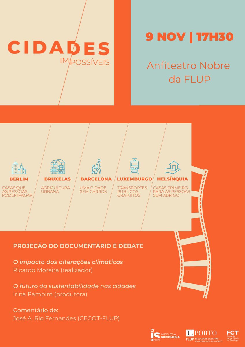cid_impossiveis's tweet photo. A maioria das pessoas do mundo já vive em cidades e dentro de poucos anos 70% das pessoas vão viver em zonas urbanas.

As cidades podem ajudar ou destruir a transição climática que precisamos.

Hoje vamos à @FLUP_UP apresentar as Cidades Impossíveis 🌱 https://t.co/B8LqFkiGyE