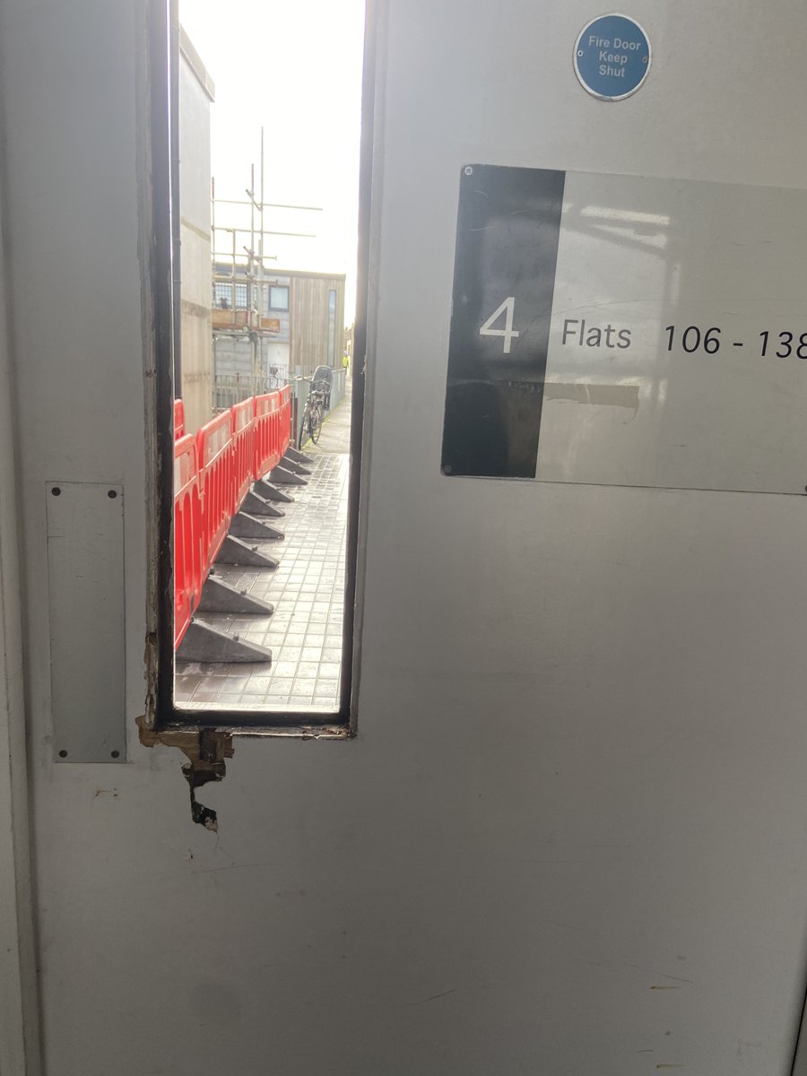 CharlieLottie's tweet photo. Fire doors are overrated anyway. #EndOurCladdingScandal https://t.co/FJjxC7ETQi