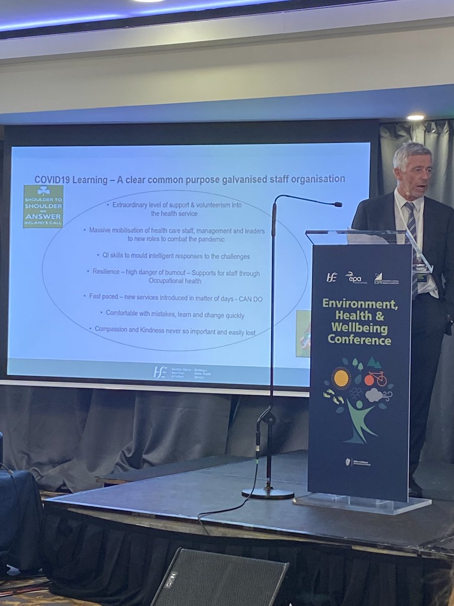 ‘A clear common purpose galvanised staff’ @crowley_philip talks to learning from Covid. fast paced, can do,resilient staff-we need to harness learnings to a common goal of sustainable healthcare. No health care is the most sustainable healthcare of all #EHWC2022 @ddg_strategy