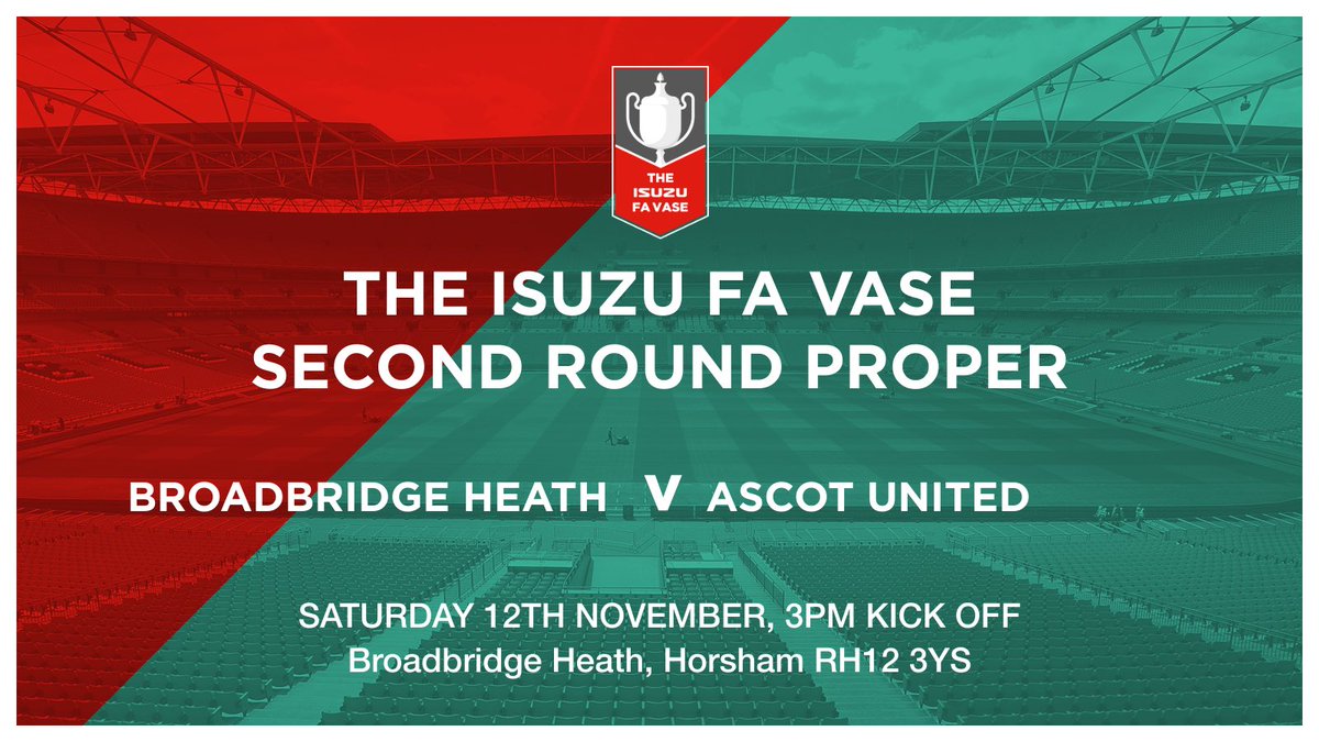 🆙 next, the Yellamen are on the road again as we head to <a href="/thebearsbbhfc/">BroadbridgeHeath FC</a> this weekend in #FAVase action for the Second Round Proper. 

#WeAreAscot #UptheYellas