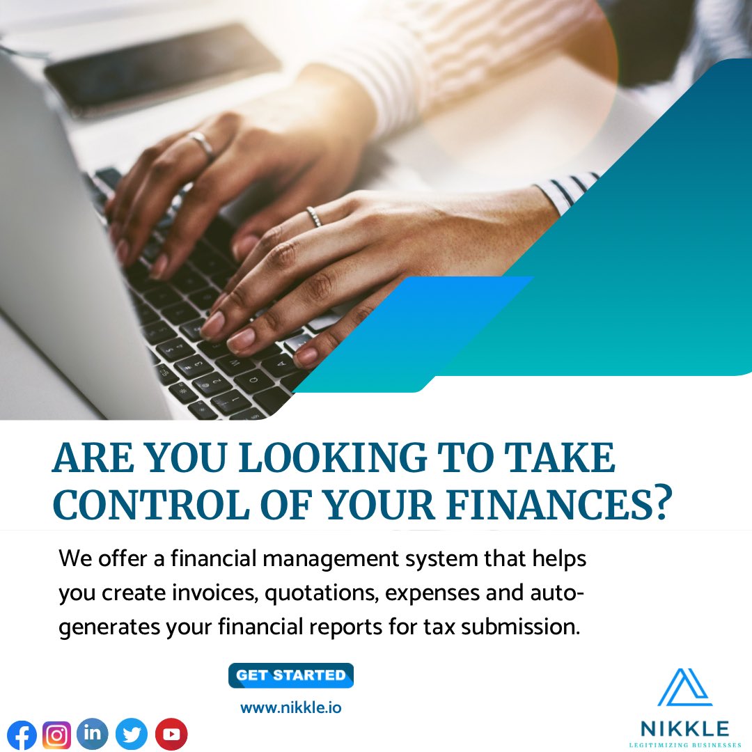 Nikkle is designed to help you manage your finances, by automatizing your business processes and generating reports in real time.

Sign up to Nikkle today and get your business on track.

nikkle.io

#trackexpenses #automated #africa #smes #bookkeeping #businessowner