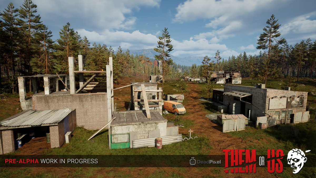 ThemOrUs_Game's tweet photo. 🌄More environment previews from the #THEMorUS pre-alpha.

⚡️Wishlist on @Steam at https://t.co/p9iU2lQ0CU

#Survival #zombies #fpsgame #multiplayer #indiegames #leveldesign https://t.co/j6pe6B6MRk