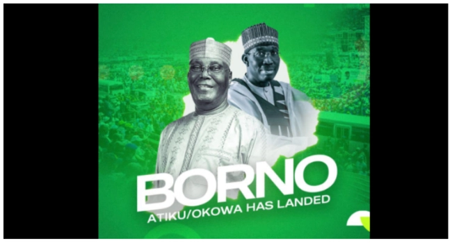 channelstv's tweet photo. Atiku/Okowa Will Sweep Polls In Borno, Other States, Says PDP

https://t.co/Y18bqodZE2 https://t.co/NgSWTQMy6w