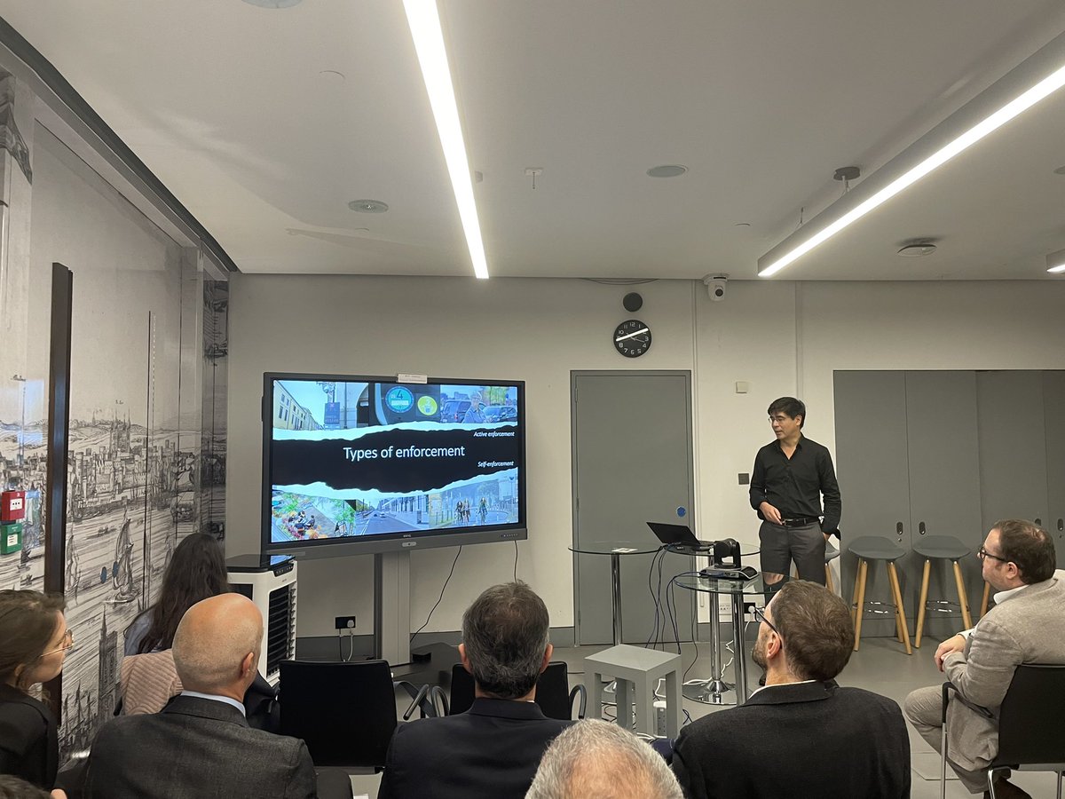 Compliance of an #UVAR is related to enforcement. The better systems have built-in enforcement systems (by design or by technology. Prof Sidharta Gautama of <a href="/ResearchUGent/">Ghent University Research</a> explains at final conference <a href="/CIVITAS_ReVeAL/">CIVITAS ReVeAL</a>