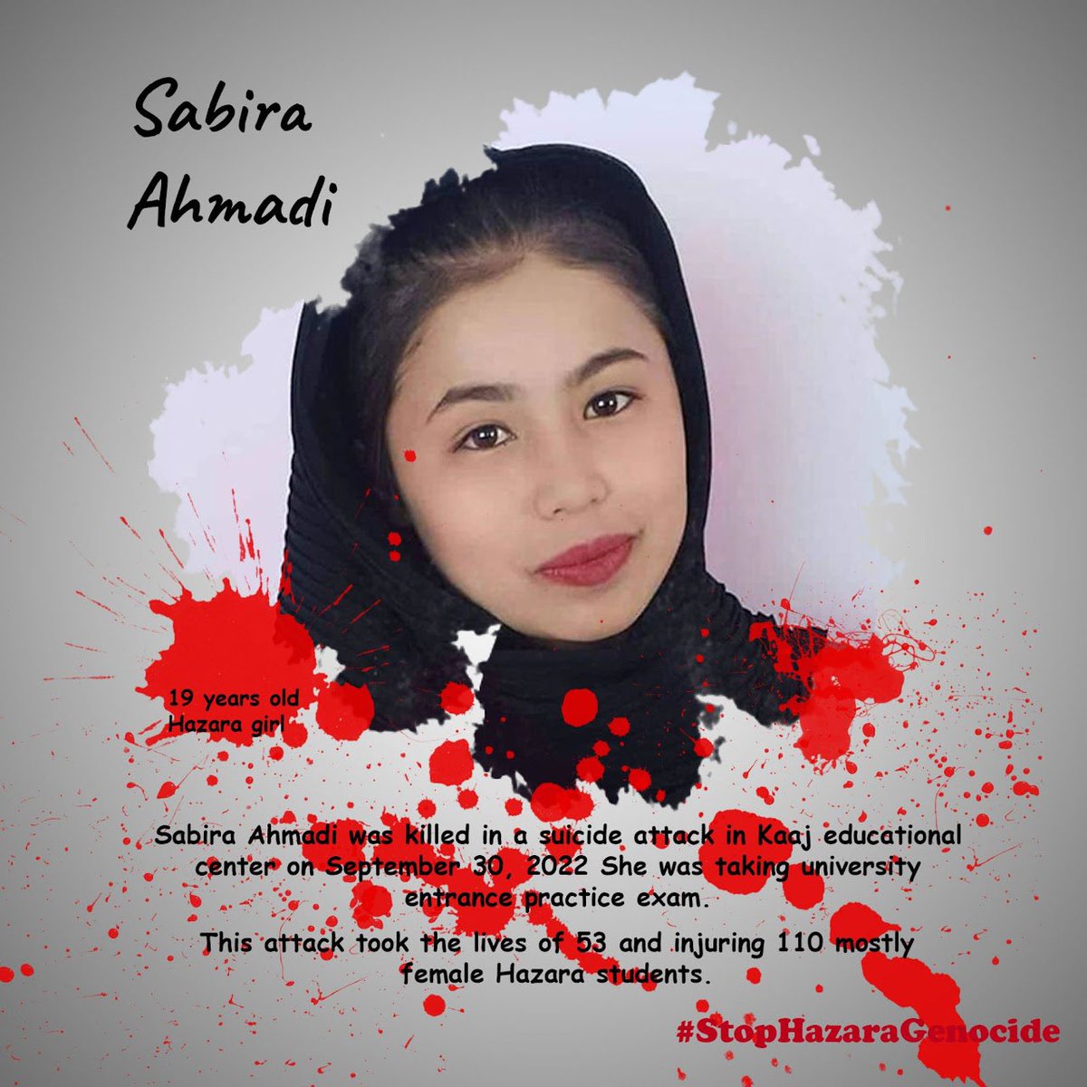BestRezaee's tweet photo. The suicide attack at Kaaj Education Center was an attack on education, on progress and a people leading the way towards breaking the vicious cycle of poverty and ignorance.
#StopHazaraGenocide https://t.co/7ZzDBXPAak