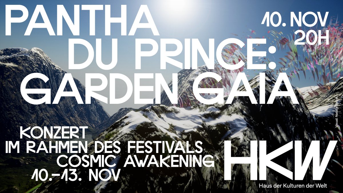 panthaduprince's tweet photo. Tomorrow at @HKW_Berlin 10.11.22 PREMIERE! PANTHA DU PRINCE PLAYS GARDEN GAIA with his percussion ensemble, Chor der Kulturen der Welt. Video works by @nataliastuyk , set designed by Something Fantastic! GET YOUR TICKETS (13€/ 10€) : https://t.co/BUPIt3DvXh... https://t.co/IcM6NLpoIP