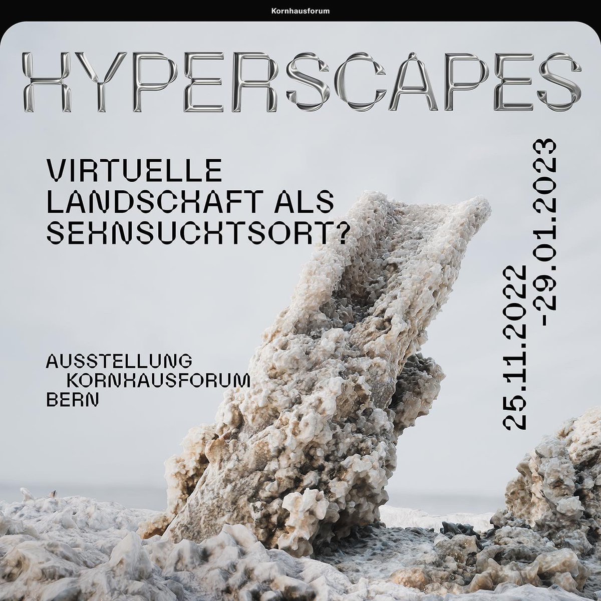 Excited about #HYPERSCAPES opening on Nov 24 at Kornhausforum! with these amaziing artists: 
#AliceBucknell, #MélanieCourtinat, #WizardWorks, #dribnet, #PascalGreco, #MélodieMousset, #DavidOReilly, #ChristianePeschek, @jakobkuds, #StudervandenBerg, #FreeLives, #TracyFullerton
