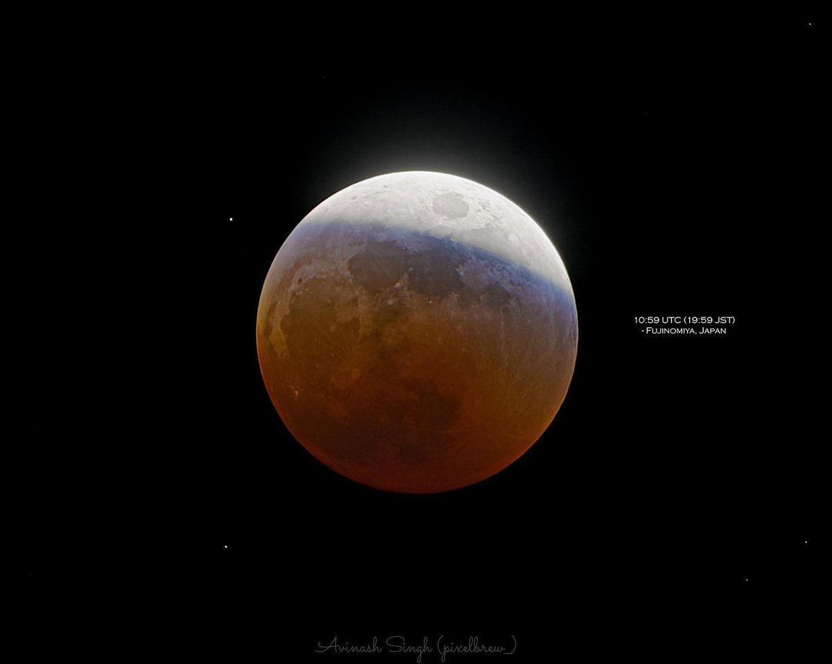 pixelbrew_'s tweet image. Transiting Shadows of the Total Lunar Eclipse (Nov 08, 2022)

EXIF:
HDR blend of two exposures (stacked individually)
- Bright : 82 * (1/40s, F5.6, 500mm, ISO 8000)
- Faint : 48 * (1/400s, F5.6, 500mm, ISO 1000)
- 19:59 JST

#lunareclipse2022 
#PhotoOfTheDay