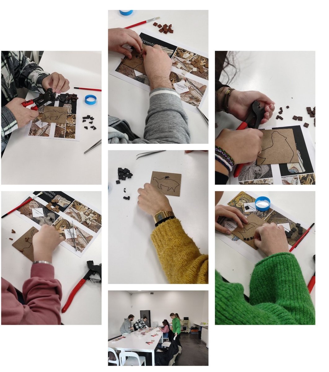 Avec @poleemploi_HDF Beauvais, 6 jeunes suivi en #AIJ ou #CEJ ont participé à un atelier mosaïque (technique ancienne) au <a href="/ArcheoOise/">Musée archéologique de l'Oise</a>. Comment mettre en évidence des savoirs être ou compétences tels que la  #concentration #minutie #création grâce à #LArtdAccederALEmploi
