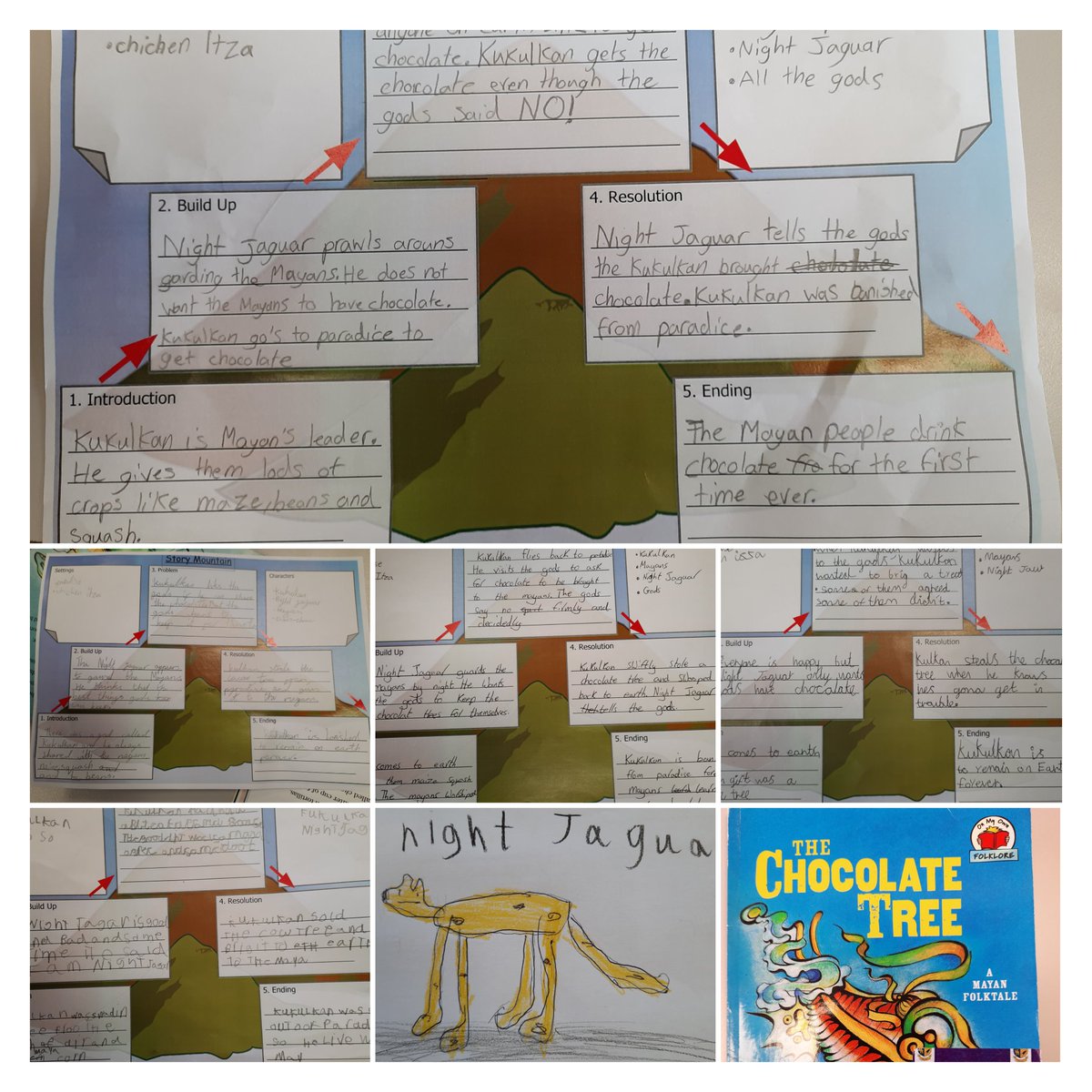 Year 4 have been chronologically sequencing 'The Chocolate Tree' story as part of our Mayan topic this half term. It is the story of how the Maya were given chocolate, stolen from the gods! #storytelling #writing #edutwitter #History #education