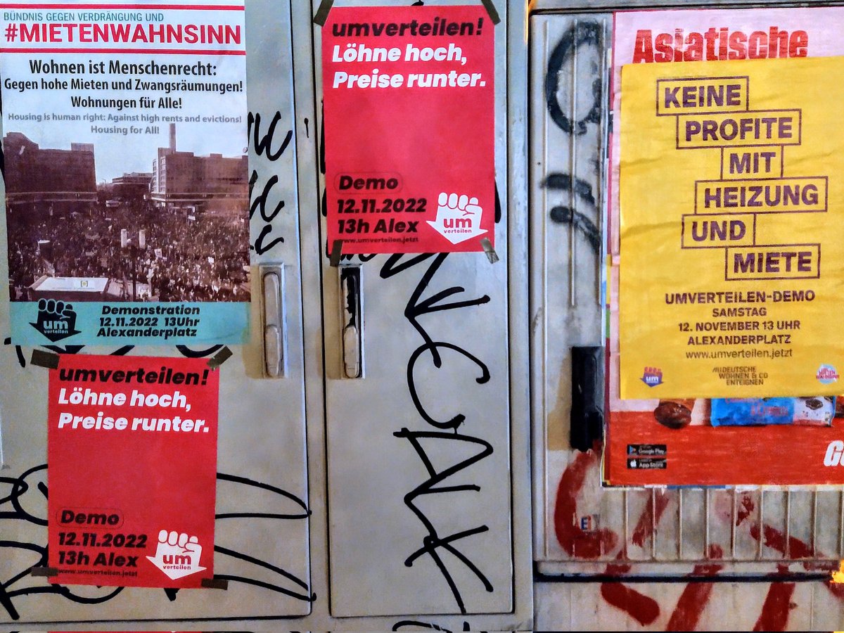MietenwahnsinnB's tweet photo. Seit Jahren wird von unten nach oben umverteilt. Während Konzernprofite stetig wachsen, stagnieren Löhne und Sozialleistungen. Der Spieß muss umgedreht werden! Wir fordern Umverteilung von oben nach unten!"
„Umverteilen“ Demo 12.11.  Alex/Marx-Engels-Forum 13 Uhr @_umverteilen https://t.co/3BO9JfEVQS
