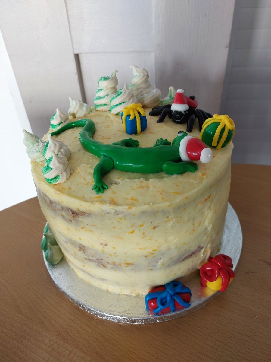 DorsetHeaths's tweet photo. The UHP cake entry for the Environment Advice Team bake off challenge. Complete with sand lizard and ladybird spider 😂🤣
We were second to some fantastic bakes! Well done everyone 👏👏👏
#BakeOffChallenge #BakeOff #Cake #Cakes https://t.co/vRBK7zt1te