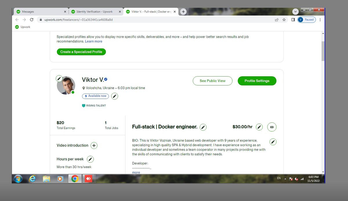 Timon03050808's tweet photo. @Upwork This is scammer not developer https://t.co/c3MffLyaOw