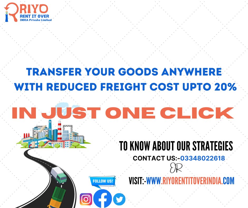 RiyoIndia's tweet photo. Download RIYO BUSINESS APP to know about our strategies
Click on the Link https://t.co/bJxGJtf2XU...
#industries #logistics #highway #business https://t.co/UlLRemVXtP