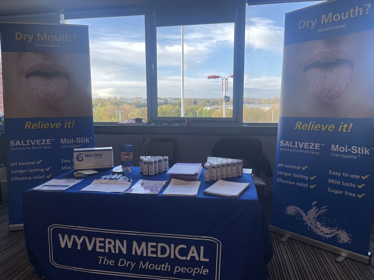 saliveze's tweet photo. All ready for Day 2 of the @swallowsgroup #HNCCONF2022 @H_and_Ncancer Great first day so looking forward to another great session.  Do pop and see Lauren &amp; Sabrina to hear more about our leading pH neutral #drymouth relief products. #headandneckcancer #ENT #SLT https://t.co/PQYMSgMz4V