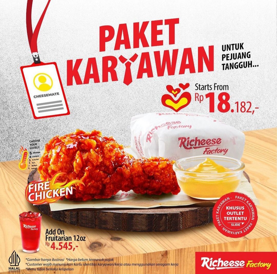 promohunterfess's tweet photo. Richeese (paket pelajar &amp; paket karyawan) https://t.co/oJmlq10SdU