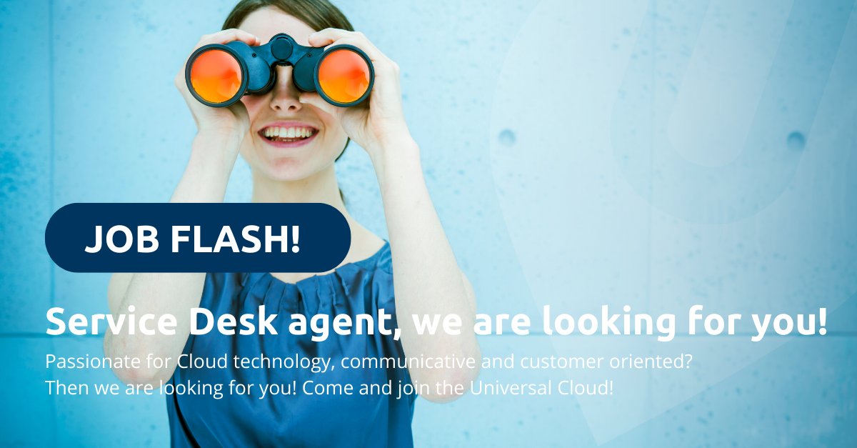 universalnl's tweet image. universal.cloud/service-desk-a… Passionate for #Cloud technology and service oriented? This #servicedesk #job is made for you. Join the innovative #Universalcloud