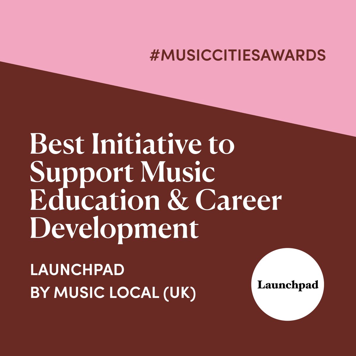 Wow 🫢 We're CHUFFED to be awarded “Best Initiative to Support Music Education & Career Development' at this years @MusicCitiesSD! But, of course, a big thanks to all our wonderful mentors, artists, projects, partners and everyone else we've worked with! This is for us all 👏