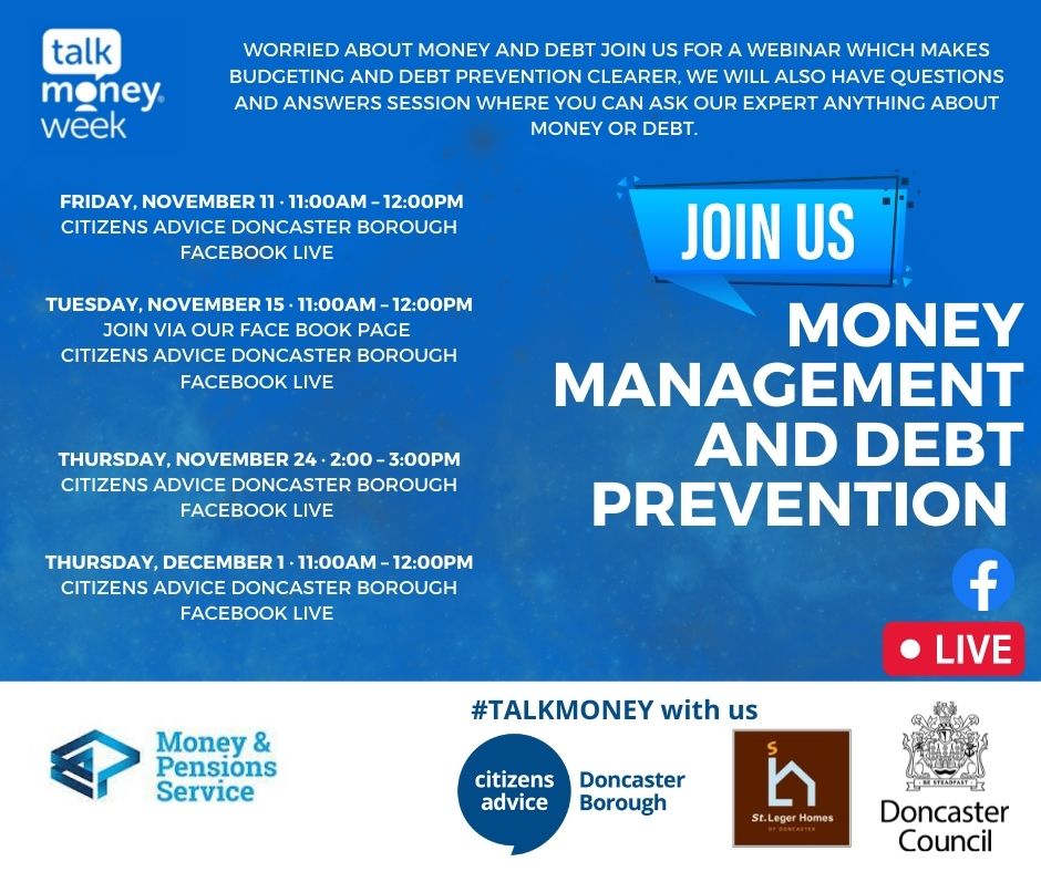 StLegerHomes's tweet photo. This week is #TalkMoneyWeek and in partnership with @CABDoncaster over the next few days, we will be sharing helpful information and tips on keeping your finances secure. https://t.co/48tLqu0Cdd
