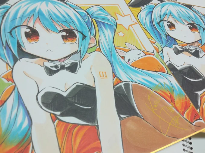 色紙描いてる#初音ミク 