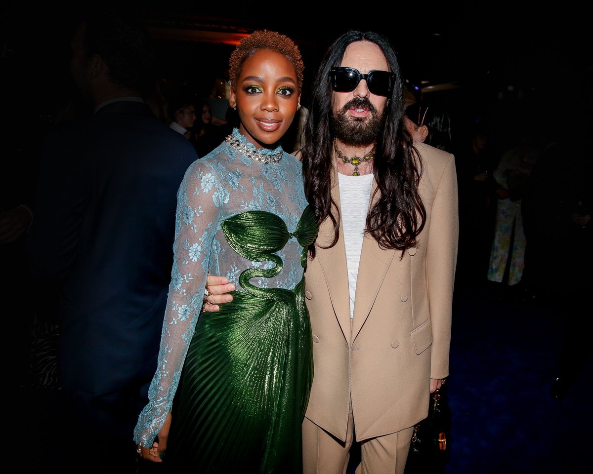 Guests in Gucci at the 2022 @LACMA Art+Film Gala included #OliviaWilde, #SalmaHayek Pinault in #GucciHighJewelry, #JuliaGarner, #MaeMartin, #ElliotPage, and #ThusoMbedu, as well as Creative Director #AlessandroMichele. @GucciTailoring