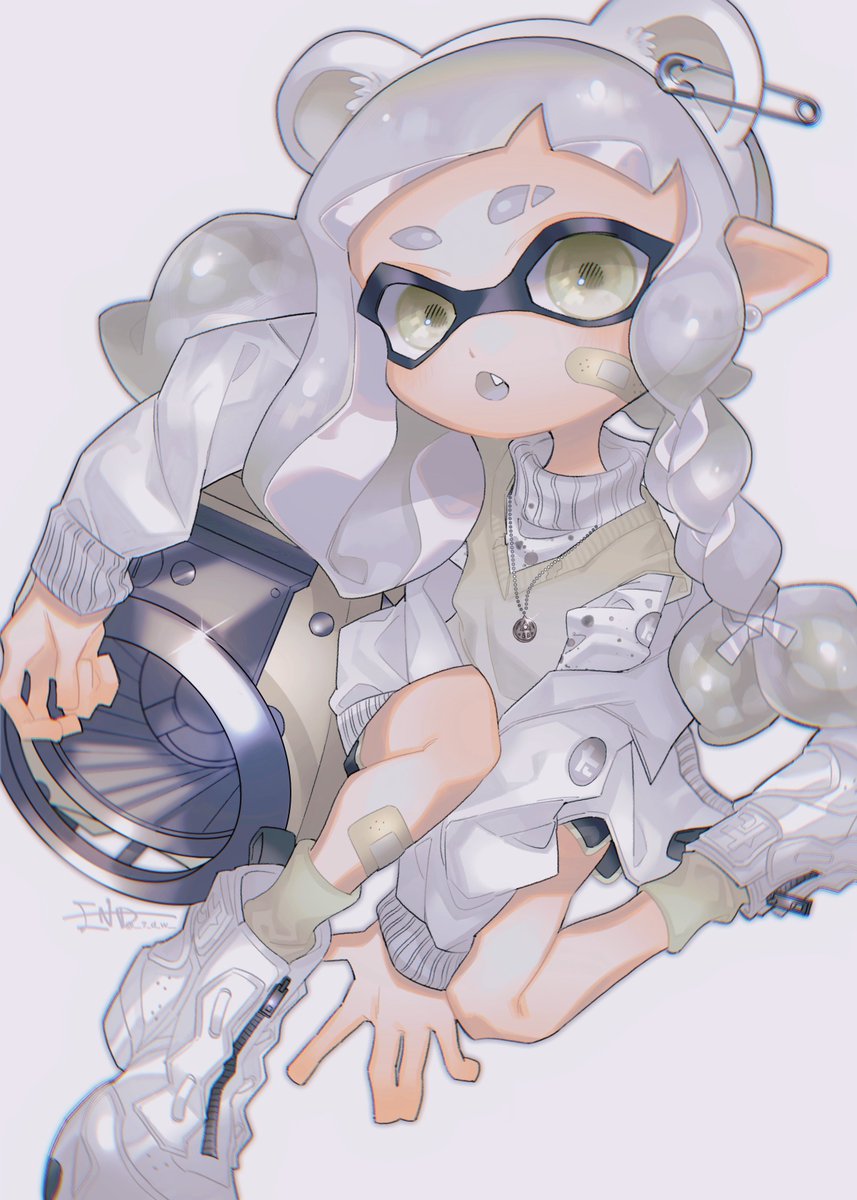 インクリング ,イカガール(スプラトゥーン) 「シロクマノミミ #Splatoon3 」|𝙀𝙉𝘿のイラスト