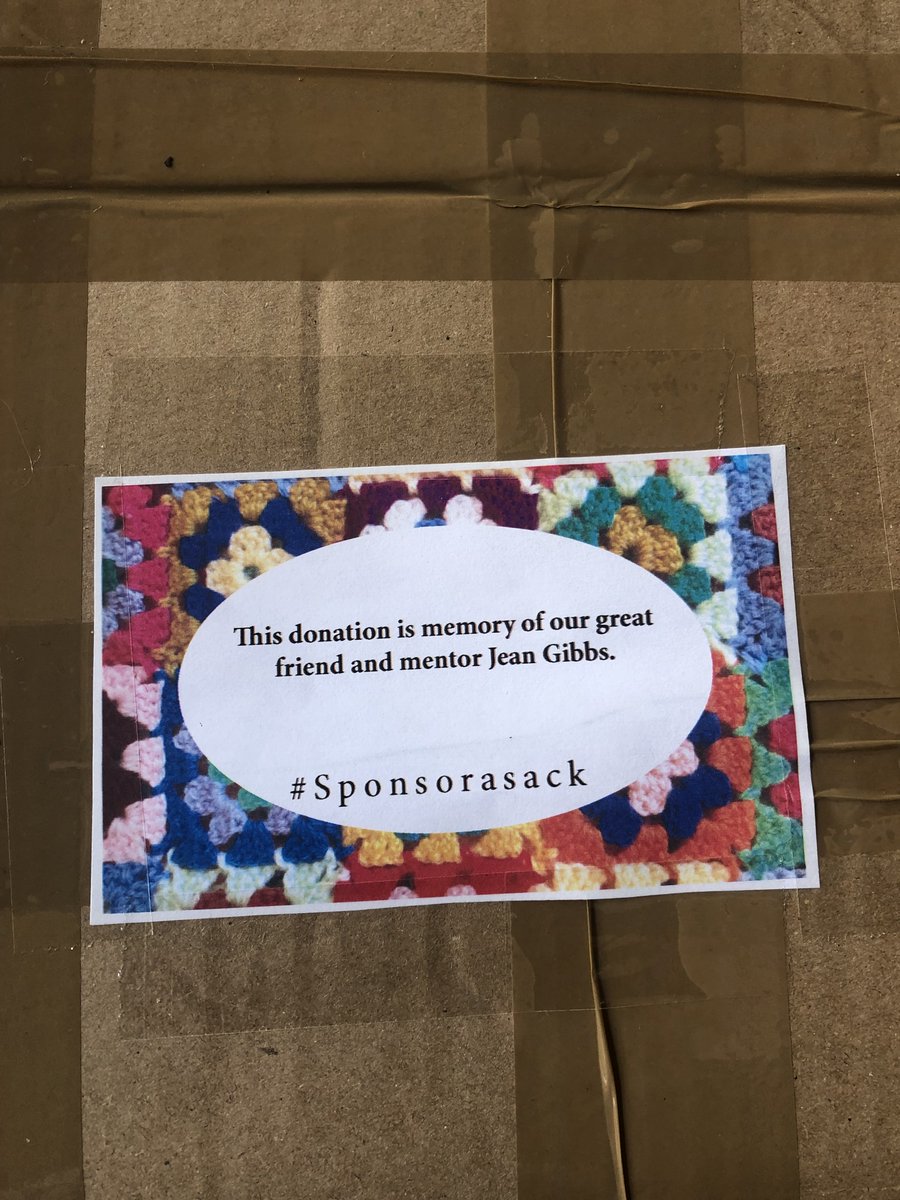 knitforpeace's tweet photo. Thanks very much to both of these lovely knitters who have sponsored some sacks! They also have lovely messages on.

With the rise in fuel costs our distribution costs are increasing more and more. Sponsoring a sack is a great way to help with our work. https://t.co/qUCZczpBY7