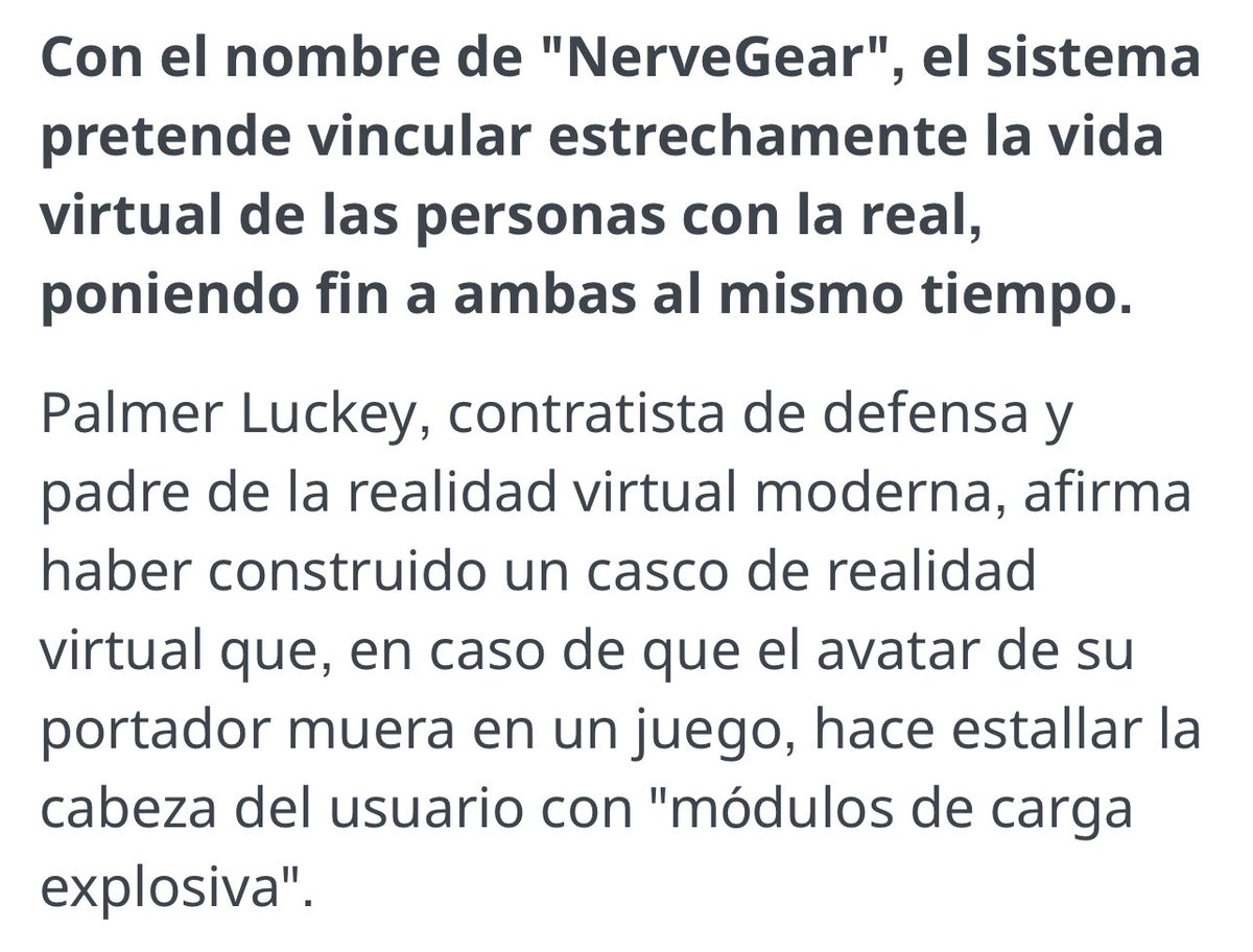 Han creado gafas de realidad virtual que te matan en la realidad si mueres en el juego