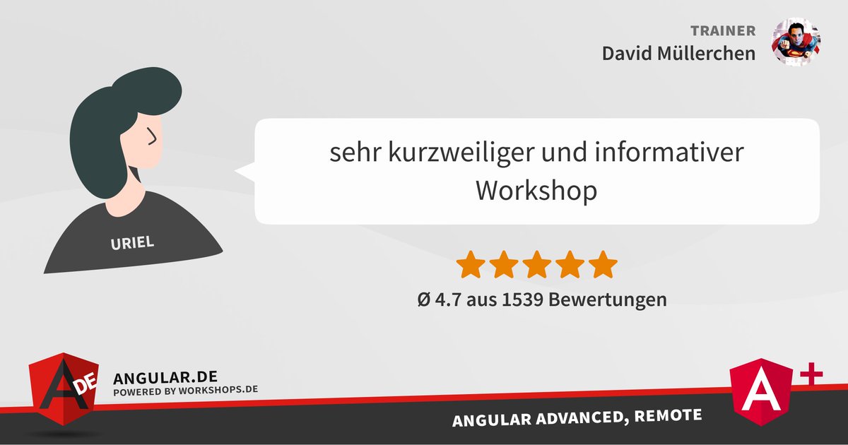 workshops_de's tweet photo. #FeedbackOfTheDay
Neuestes Feedback unserer #Angular #Advanced Intensiv-#Schulung mit @webdave_de
🤫 Die nächsten #Workshop Termine findest Du hier:
https://t.co/WJJlouqBtY https://t.co/BJT9ef9m4P