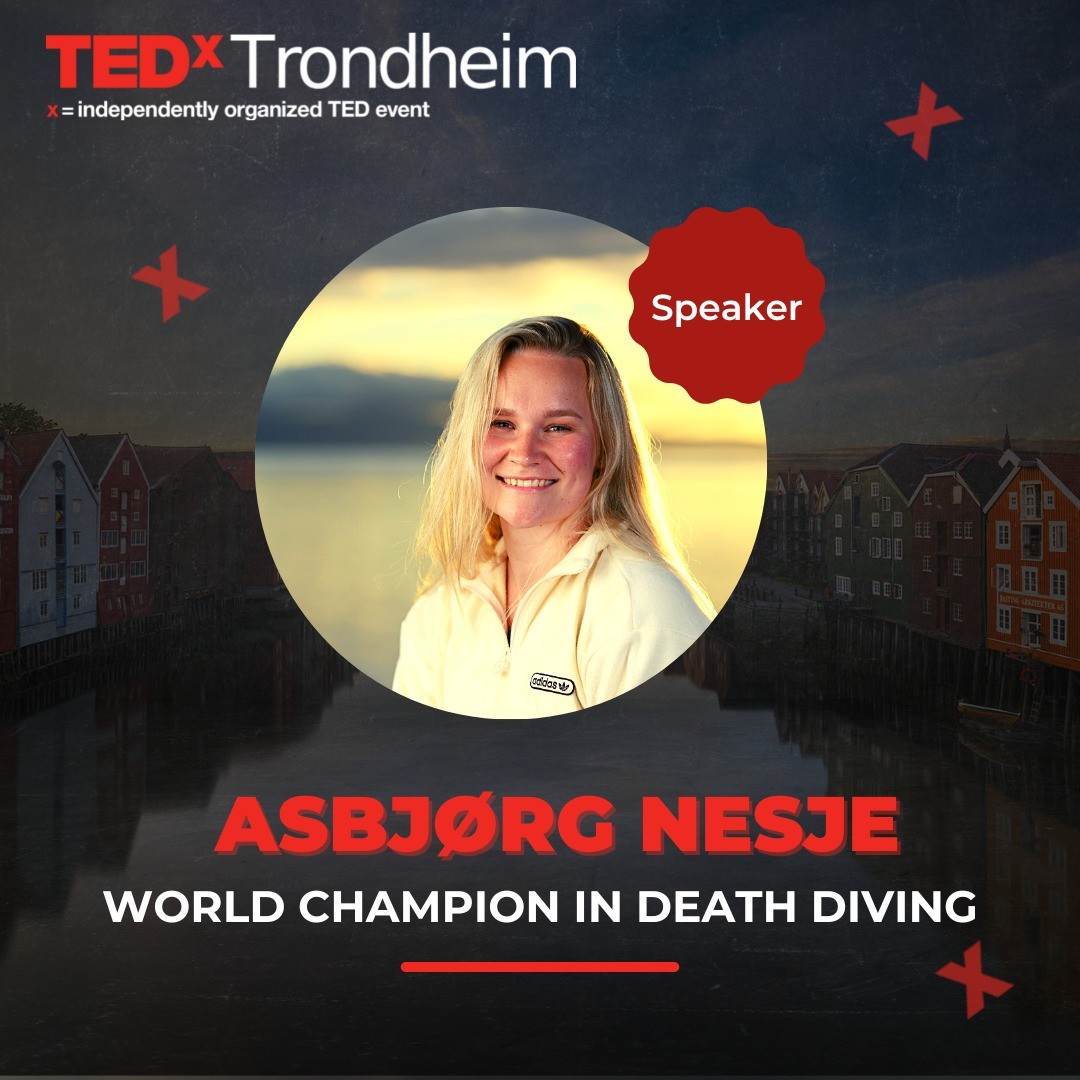 Meet Asbjørg, who is currently the female world champion in Death diving. She enjoys taking on a challenge and overcoming her own limitations, boundaries and fears. Hear her talk on the 20th of November at Ladekaia! 🤩
Grab your tickets at: bit.ly/3qoKVuo
#tedxtrondheim