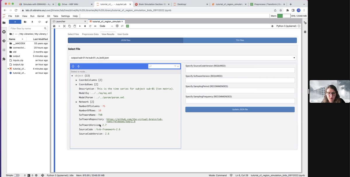 CourtiolJulie's tweet image. Standardization of #data, and in particular, #compdata is necessary!

@JilMeier shows attendees how to convert their #compdata into @BIDSstandard using #EBRAINS #RI

Access materials of the #workshop here:
bit.ly/SIM2BIDS-Nov22

#neuroscience #neuroinformatics #BIDS