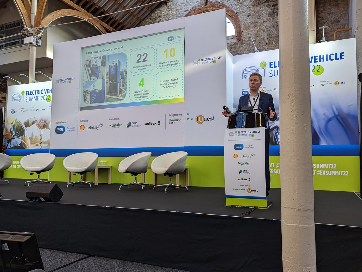 thommcg1980's tweet photo. Now 5 @ESBGroup ecars high power "hubs" currently under construction, with planning in for a further 10.
#EVSummit22 https://t.co/yvn88I0mbH