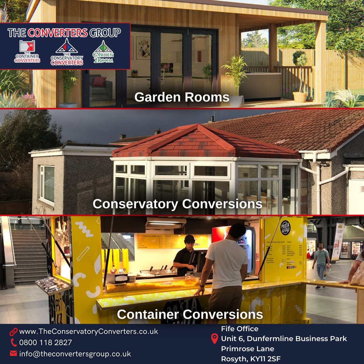 ConvertersGroup's tweet photo. We provide a range of services here at The Converters Group. Whether it's to expand your business, for extra space for personal use, or to have your conservatory roof converted, we'll have a solution for you! 😎

Find out more at 🔽
https://t.co/qRhOn5f0dl https://t.co/x3eh2iW1ia