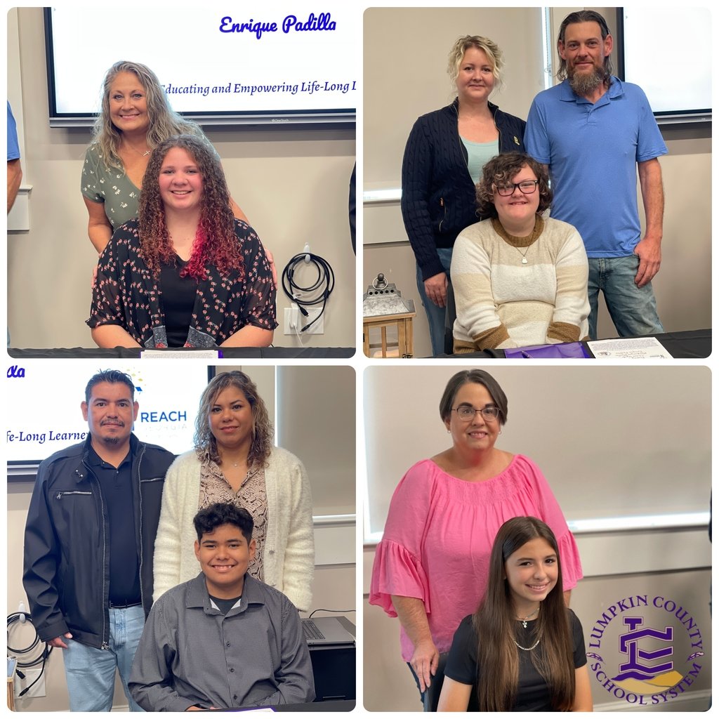 LumpkinSchools's tweet image. Congratulations to our newly inducted REACH Scholars from the Class of 2027: Presley Ash, Chloe Hyde, Mackenzie Martin, and Enrique Padilla! We are proud of each of these students, and we look forward to seeing their accomplishments in high school and beyond.

#TR1BE