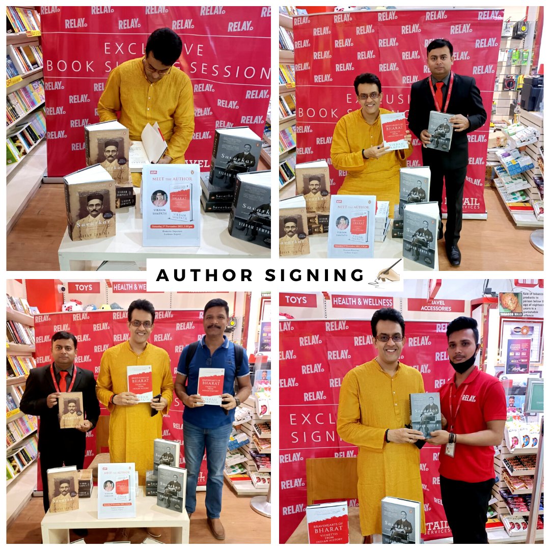RelayIndia's tweet photo. #relayauthorsigning by @vikramsampath successfully at @relayindia
.
#relayindia #lucknowairport #authorsigning #postoftheday https://t.co/rbnp5ZxiQR
