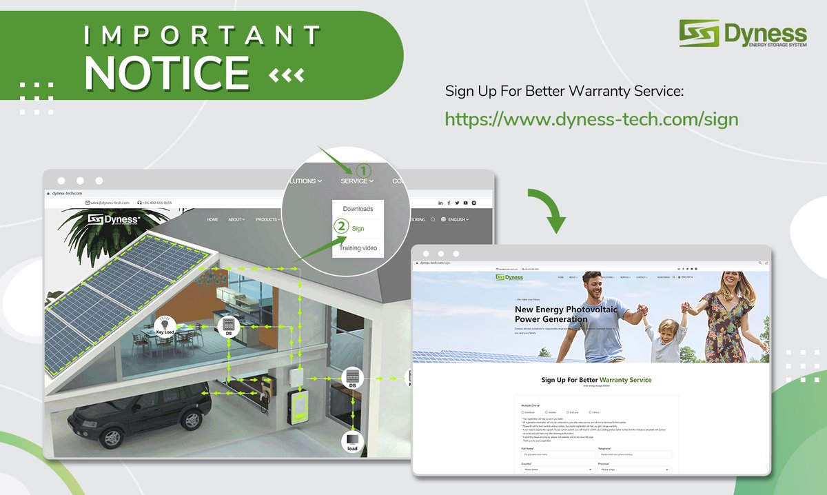 📣Notice: Dyness official web is upgraded!
❤With immediate effect, for Dyness product warranty and after-sales matters, please visit the following link for getting service:
👉dyness-tech.com/sign
#Dyness #aftersaleservice #warranty #lfp #webofficial