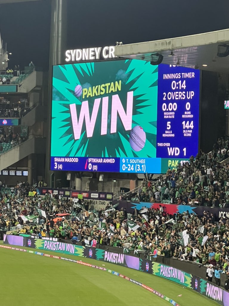 Zhchaudhri's tweet photo. Pakistan makes it to the final of the ICC T20 World Cup  - Alhamdolillah #SCG #PakvsNz #T20WC2022 @PakinAustralia @TheRealPCB @appcsocialmedia https://t.co/h21KES6Fx7