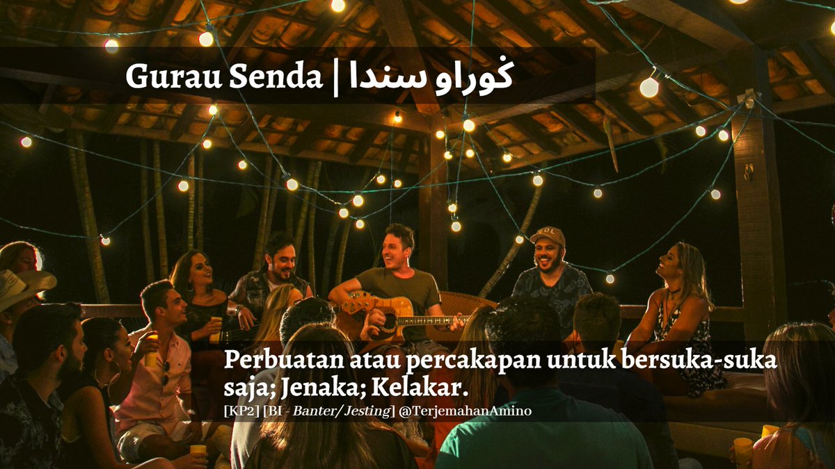 TerjemahanAmino's tweet photo. Gurau Senda = Banter/ Jesting
-TN
#terjemahanamino #bmkebm #petuaterjemah #jenaka #riang https://t.co/5SZNydqI9r