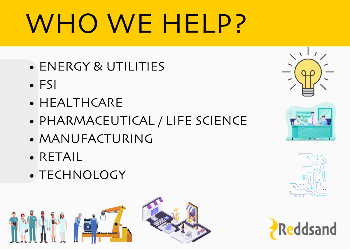 ReddsandUK's tweet photo. Reddsand works with a diverse industry vertical ranging from Business Services to Healthcare to Manufacturing to Education.

Want to know how we can help your business grow?

Contact us at https://t.co/ioujfpGsy6

#Reddsand #HRTech#HRSolutions #Growth #Business #Workforce https://t.co/FHoL399mMo