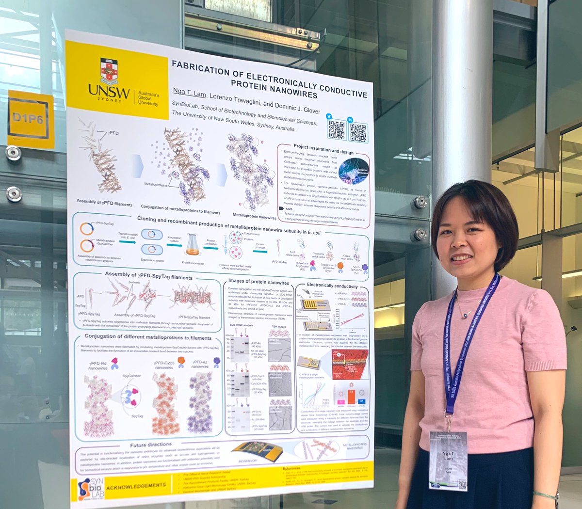 Nga Lam (@nga_tlam) on Twitter photo I was thrilled to present and get questions/discussion about my protein nanowires; also gained new knowledge of tissue regeneration therapeutic, cancer risks, structural proteins from peers, postdocs, and keynote speakers <a href="/EMBLAuSymposium/">2023 EMBL Australia Postgraduate Symposium</a> #2022EAPS
#SynBio I was thrilled to present and get questions/discussion about my protein nanowires; also gained new knowledge of tissue regeneration therapeutic, cancer risks, structural proteins from peers, postdocs, and keynote speakers <a href="/EMBLAuSymposium/">2023 EMBL Australia Postgraduate Symposium</a> #2022EAPS
#SynBio