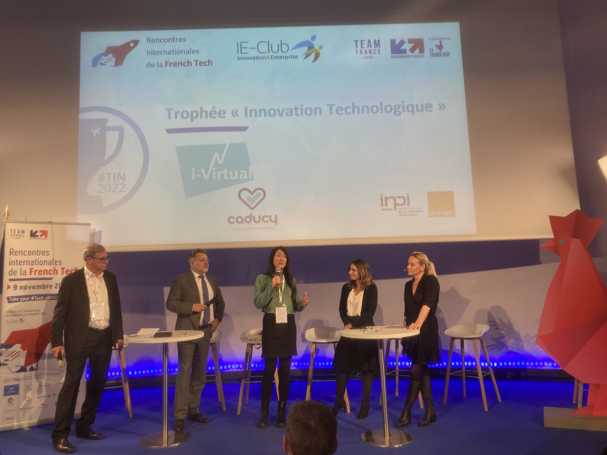 #RIFT 2022 bravo à @i-virtual qui remporte le prix Innovation Technologique remis par ⁦<a href="/orange/">Orange</a>⁩ et ⁦<a href="/INPIFrance/">INPI France</a>⁩ ⁦<a href="/IEClub/">IE-Club</a>⁩ ⁦@BF_TechServices⁩