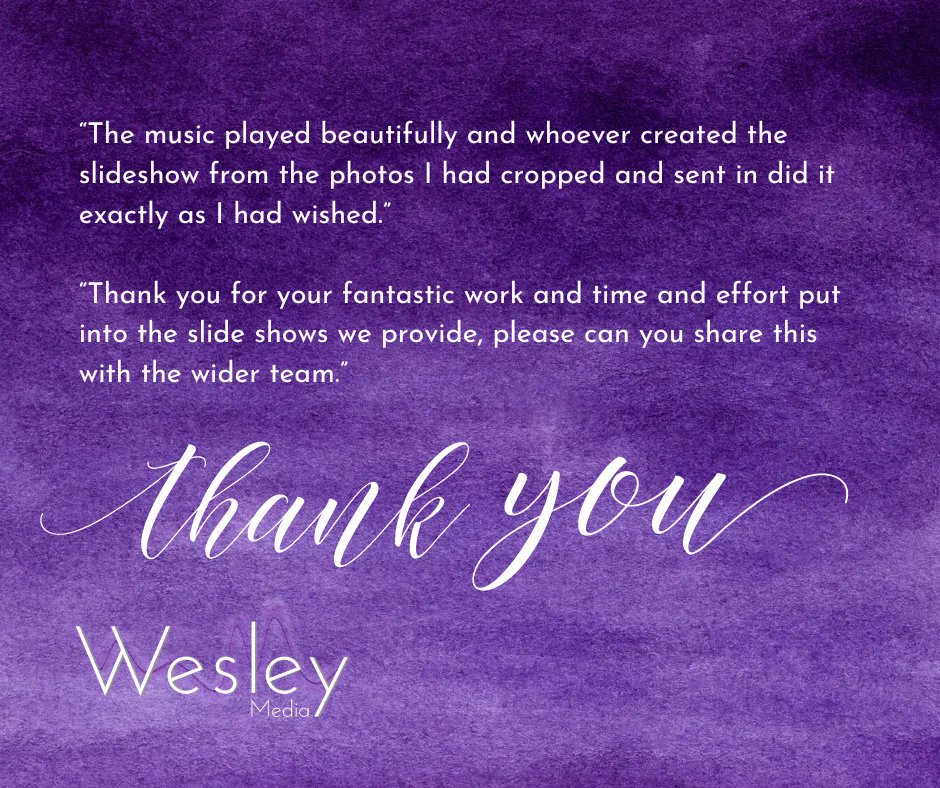 Our team are always touched when they receive lovely feedback from both family members and the funeral arrangers we work alongside. 

#livestreaming #funeralstreaming #funeralarranger #funeralcelebrant #webcasts #MusicLibrary #Keepsakes #FuneralPoems #FuneralArrangers #Celebrants