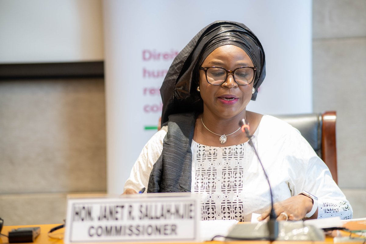 achpr_cadhp's tweet photo. Reading of the Final Communiqué of the 73rd Ordinary Session of the African Commission on Human and Peoples’ Rights by Hon. Commissioner Janet Ramatoulie Sallah-Njie.

#ACHPR73OS
#Gambia 
#HumanRights https://t.co/Vnz0BnyOCL