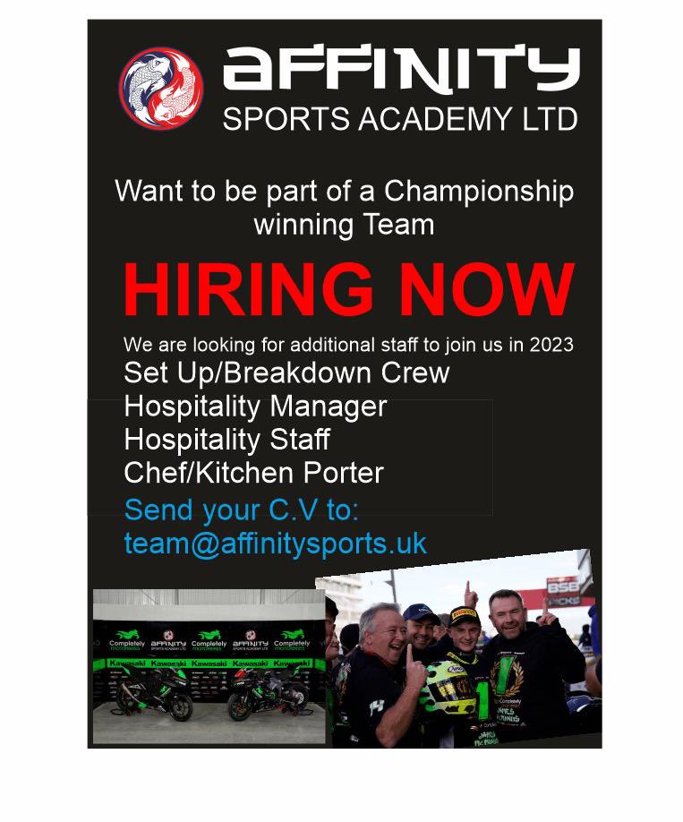Affinity Sports Academy (@academyaffinity) on Twitter photo Hiring for 2023 <a href="/OfficialBSB/">Bennetts British Superbike Championship</a> season 
<a href="/realleonhaslam/">leon haslam</a> <a href="/completelybikes/">Completely Motorbikes</a> <a href="/ARSpencerUK/">Anthony Ryan Spencer</a> <a href="/bennetts_bike/">Bennetts</a> Hiring for 2023 <a href="/OfficialBSB/">Bennetts British Superbike Championship</a> season 
<a href="/realleonhaslam/">leon haslam</a> <a href="/completelybikes/">Completely Motorbikes</a> <a href="/ARSpencerUK/">Anthony Ryan Spencer</a> <a href="/bennetts_bike/">Bennetts</a>
