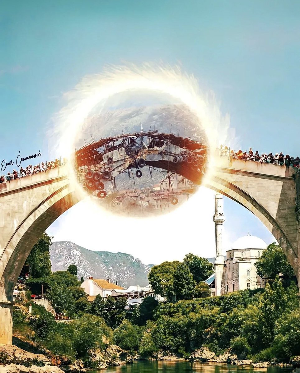 visit_mostar's tweet photo. on this day in 1993, the Croatian armed forces demolished the 500-year-old Old Bridge of Mostar, which was a cultural heritage of the world and under the protection of #UNESCO #dontforget #remember #mostar #bosniaandherzegovina https://t.co/RM4kyYLvcJ