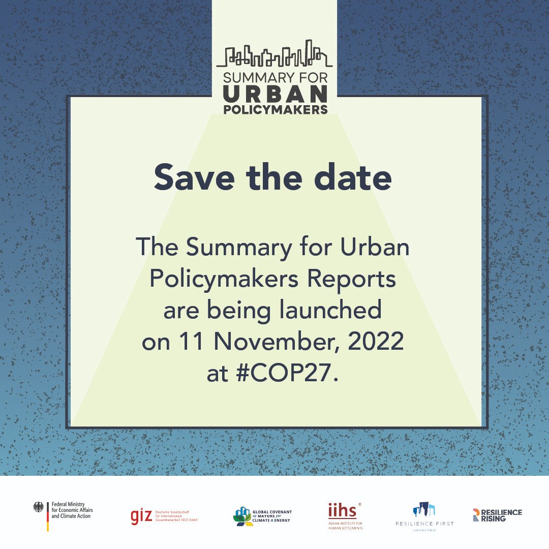 Join us this Friday as we convene a panel of <a href="/IPCC_CH/">IPCC</a> authors, and city &amp; business leaders to launch and reflect on the Summary for Urban Policymakers report series.

More here: supforclimate.com