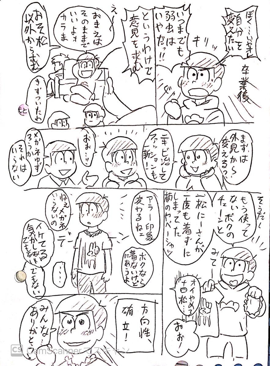 高校卒業後、イメチェン決意のカラ松 