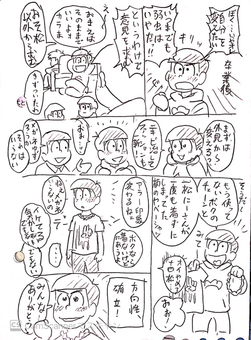 高校卒業後、イメチェン決意のカラ松 